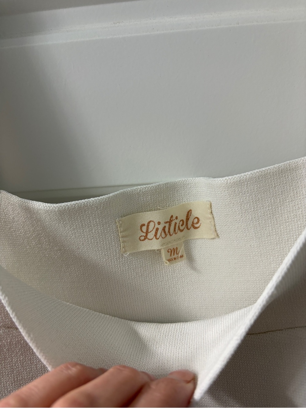 Listicle White Square-Neck Ribbed Crop Top - Picture 7 of 8